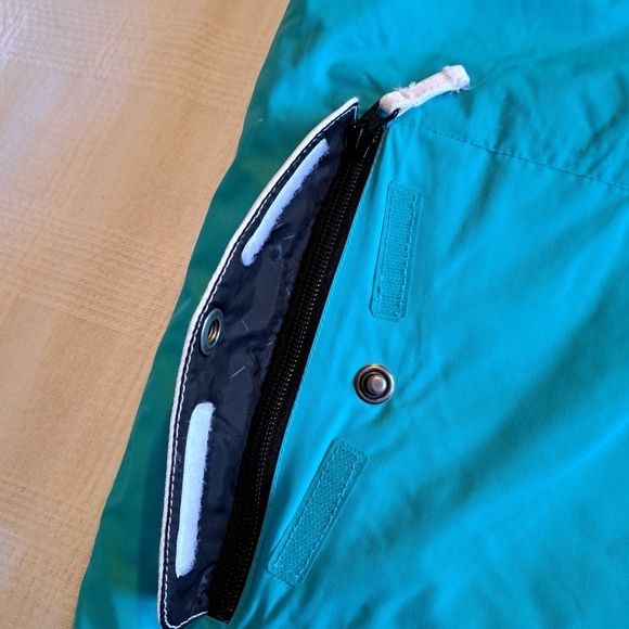 SMS men's size Large Aqua & white ski or snowboard jacket, Wind  & waterproof - Picture 7 of 16